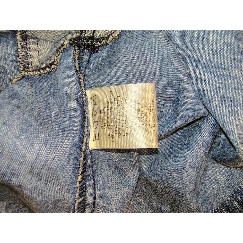 Roper Denim Maxi Dress Womens Light Wash Raw Hem Sleeveless Pockets Blue NEW - Picture 6 of 14
